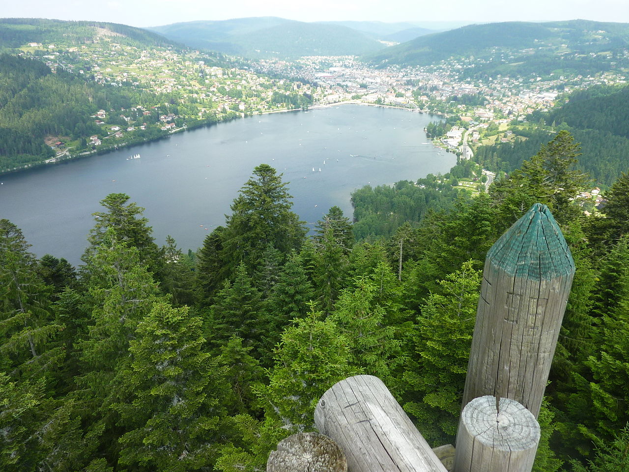 Vue de Gérardmer depuis la Tour de Mérelle